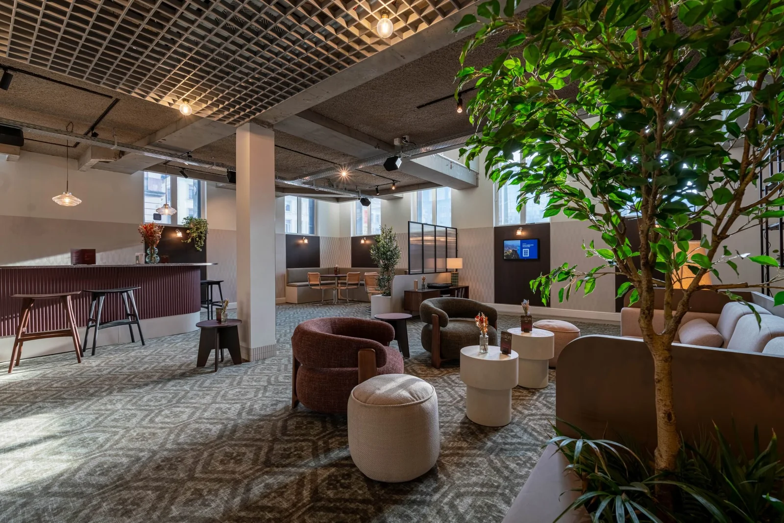 The Bump Policy Experience Space interior, where the podcast series is filmed