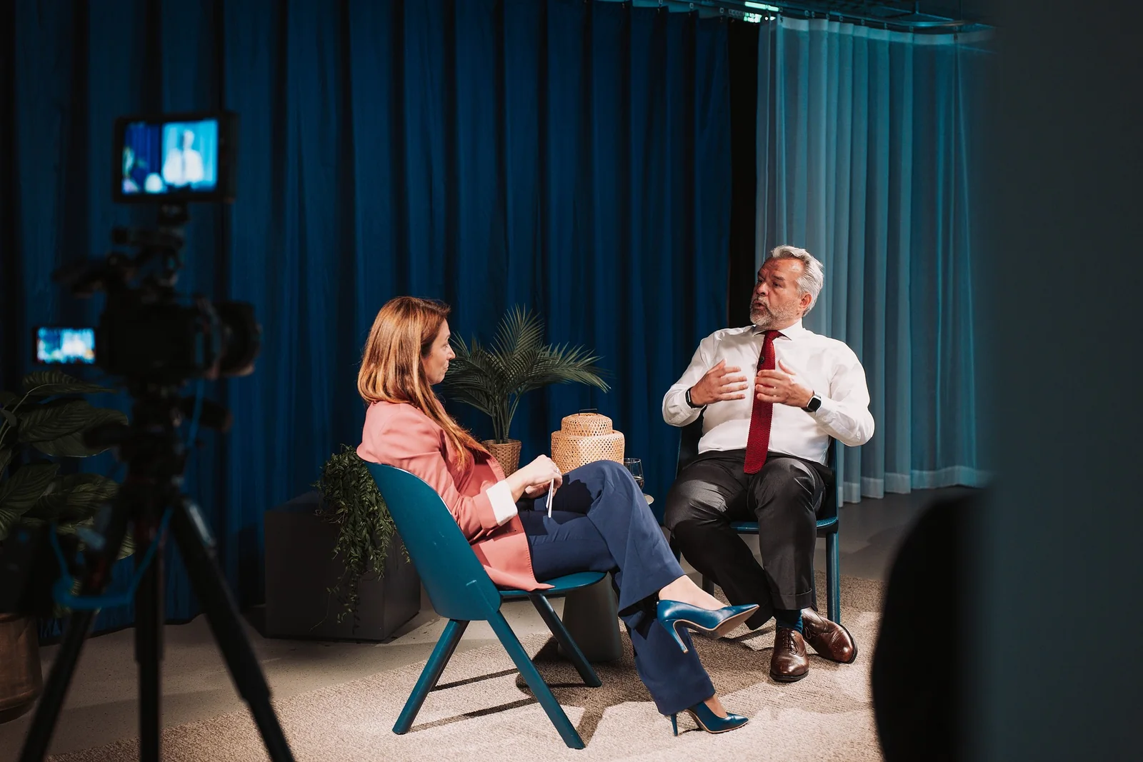 The set seen past the camera during a live recording